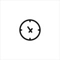 wall clock icon vector illustration Royalty Free Stock Photo